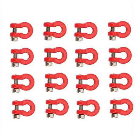 16Pcs Metal Bumper Trailer Hook Tow Shackle Rescue Hook for 1/24 RC Crawler Car Axial SCX24 Upgrade Parts Accessories