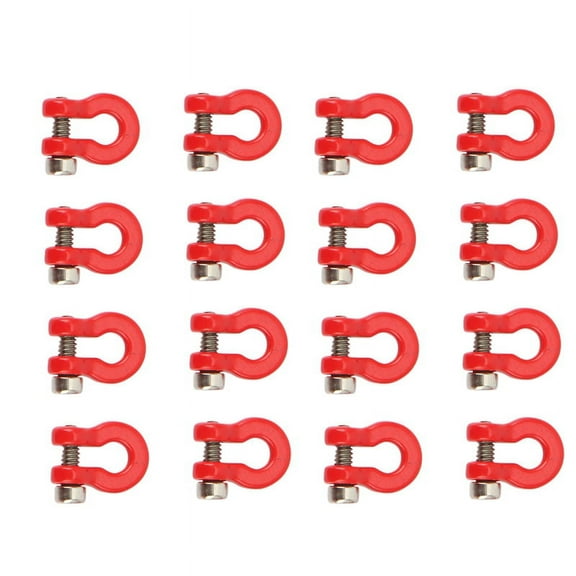 16Pcs Metal Bumper Trailer Hook Tow Shackle Rescue Hook for 1/24 RC Crawler Car Axial SCX24 Upgrade Parts Accessories