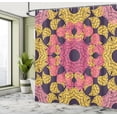 thumbnail image 4 of Ambesonne Modern Shower Curtain, Floral-Like Sketches Art, 69"Wx70"L, Mustard Pale Ruby and Quartz, 4 of 4