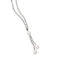 thumbnail image 1 of .925 Sterling Silver Labradorite Cultured Freshwater Pearl Drop Women's Necklace, 1 of 1