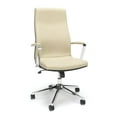 thumbnail image 1 of OFM Chaise de Bureau Ergonomique en Cuir Crème, 1 of 5