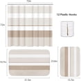 thumbnail image 4 of Grey Striped Bathroom Set with Shower Curtain and Bath Rugs and Accessories,Boho Modern Non-Slip Shower Curtain Set,Bathroom Decor 3 Pcs, 4 of 8