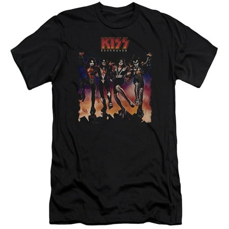 Kiss - Destroyer Cover Slim Fit Short Sleeve Shirt Large