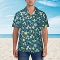 thumbnail image 2 of Sikiie Floral Print Men's Hawaiian Shirt, Summer Beach Button Pocket Short Sleeve T-Shirt,Medium, 2 of 7