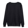 thumbnail image 4 of Gaexia Oversized Sweatshirt for Women Graphic Sweatshirt Long Sleeve Pullover Soft Comfortable Casual Solid Top Loose Fit Warm Wear,Black,L, 4 of 4