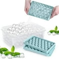 thumbnail image 1 of Round Ice Cube Tray With Lid Ice Ball Maker Mold For Freezer With Container Mini Circle Ice Cube Tray Making 99Pcs Sphere Ice Chilling Cocktail Whiskey Tea Coffee, 1 of 6