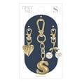 thumbnail image 2 of Time and Tru Goldtone Initial Letter Bag Charm Set, 3 Pieces, Letter S, 2 of 3