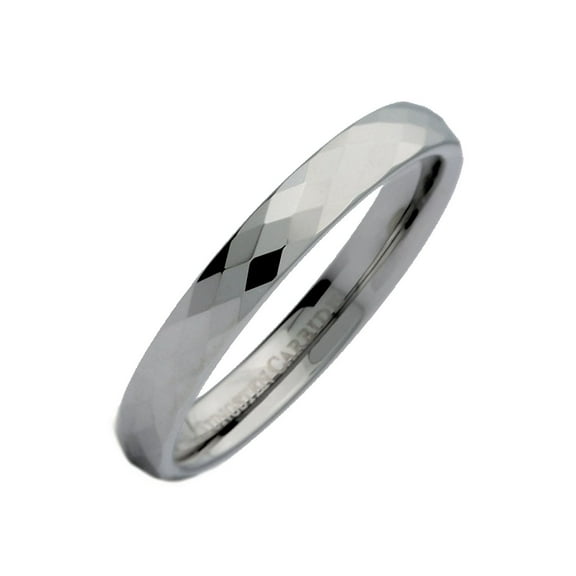 4mm Honeycomb Ring With Diamond Shaped Pattern Tungsten Carbide Wedding Band