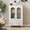 White, variant on Leumius 46.5" Glass Display Cabinet with Ribbed Glass Doors,Wooden Curio Cabinet with 2 Drawers and Adjustable Shelf, Freestanding Buffet Cabinet Unit for Living Room Dining Room Navy Blue