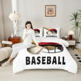 thumbnail image 4 of Homewish Sport Baseball 3 Pieces Queen Comforter Set For Children Teens Adults,Ball Gamer Ultra Soft Bedding Sets,Sport Theme Bedding Comforter Set,Ultra Soft Home Decor,Reversible, 4 of 8