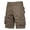 Coffee, variant on 1PCS Men's Solid Color Fashion Casual Shorts with Button Decoration, Multiple Utility Pockets and Adjustable Drawstring, Comfortable Summer Outdoor Bottoms Black 33(33)