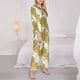 thumbnail image 3 of Fotbe Cartoon Honey Pot Bee Sunflower Conjunto de Pijama de Manga Larga para Mujer con Estampado, Ropa de Dormir de 2 Piezas, Conjunto de Casa Suave y Cómodo con Bolsillos-Large, 3 of 7