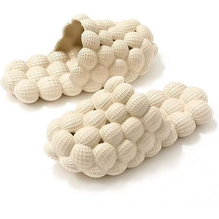 

Massage Bubble Slides Slippers for Women Men，Non-slip Funny Lychee Slippers House Slippers Shower Bedroom Slippers Soft Pillow Stress Relief Slide Reflexology Sandals Cloud slides for Ladies slides