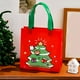 thumbnail image 1 of Bolsa navideña de tela no tejida | Adorables diseños de Papá Noel, muñeco de nieve, árbol de Navidad y ciervo | Bolsa reutilizable para guardar regalos | Diseño plegable de 22 x 22 x 9 cm, 1 of 5