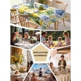 thumbnail image 6 of Botanical Lemon Tablecloth Rectangle Table Cloth 52x70, Waterproof Tablecloth Outdoor Table Cloth, Spring Countryside Floral Blue Tile Washable Table Cover for Kitchen Dinning Party, 6 of 8