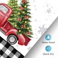 thumbnail image 5 of Merry Christmas Shower Curtain, Christmas Tree Red Truck Winter Snowflake Gray Buffalo Plaid Fabric Shower Curtains Set Holiday Farmhouse Bathroom Decor , Waterproof Polyester with Hooks, 72x72, 5 of 6