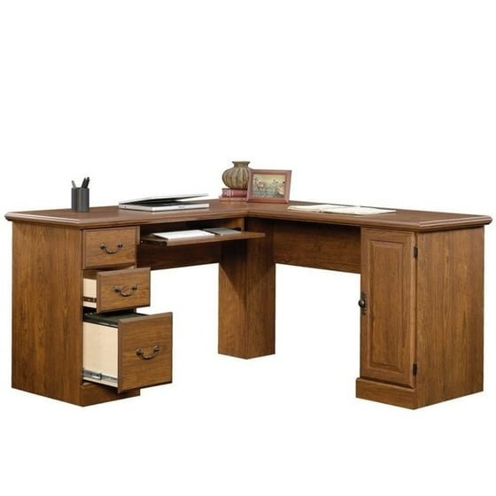 Sauder Orchard Hills Corner Computer Desk Milled Cherry Finish
