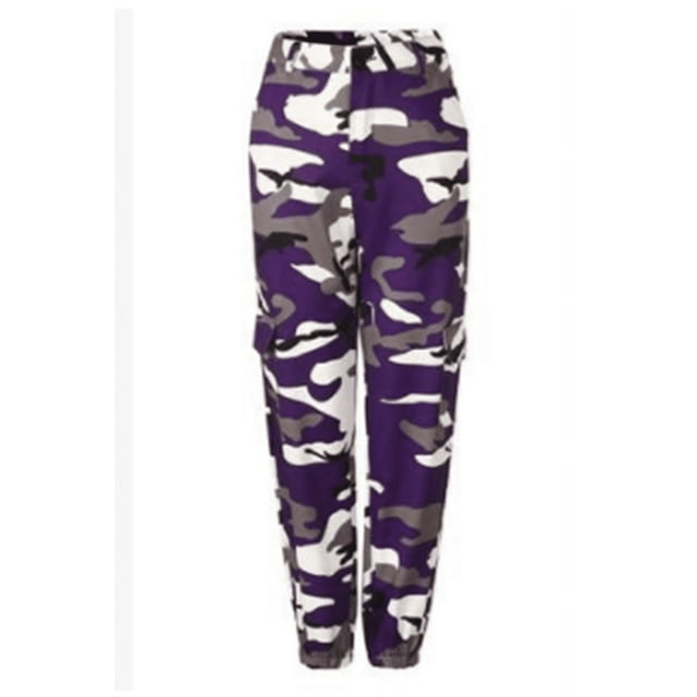 Pantalon Cargo Militaire Camouflage pour Femmes, Pantalon Décontracté d'Armée avec Multiples Poches 1 Pcs