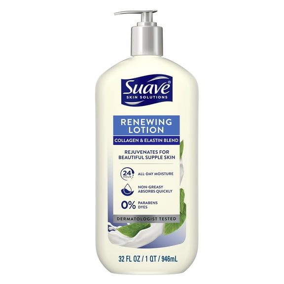 Suave Skin Solutions Collagen and Elastin Blend Body Lotion, All Skin Types, 32 fl oz