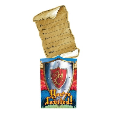 Medieval Knight Invitations (8-pack) - Party Supplies