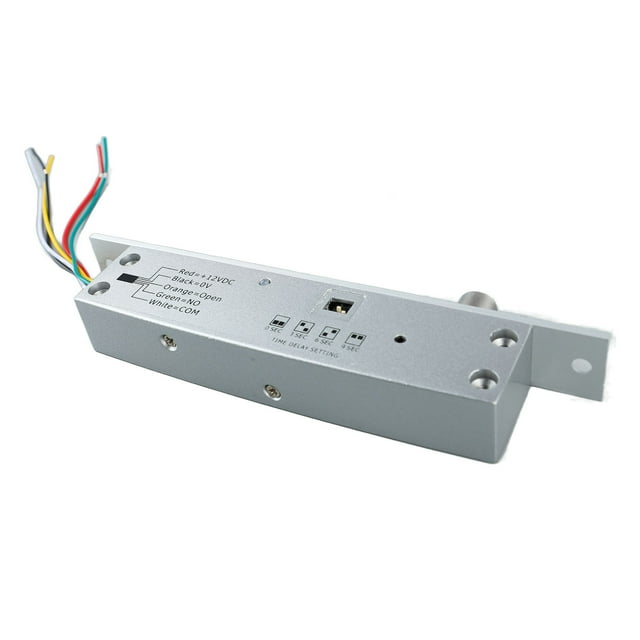 Cerradura De Cerrojo Eléctrico DC12V, 5 Líneas Cerradura De Puerta Con Cerrojo Estrecho Caída De Cerrojo Eléctrico Con Retardo De Tiempo Pantalla LED Para Control De Acceso De