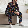 thumbnail image 7 of Kdxio Rainbow Butterfly Men’s Pajama Set Pajamas For Men 2 Piece PJ Set with Men Pajama Pants and Long Sleeve T-Shirt Lounge Set-XX-Large, 7 of 7
