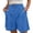 Blue, variant on Jamicy Womens Lounge Shorts Casual Elastic Waist High Waisted Business Work Elegant Wide Leg Shorts with Pockets