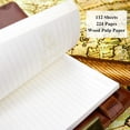 thumbnail image 4 of B6 Journal Vintage Brown Rudder Leather Journal Diary Notebook Three-Digit Password Combination Lock Creative Stationery (Brown), 4 of 7