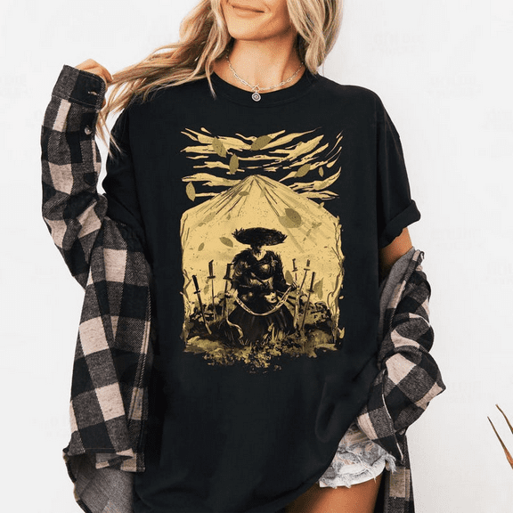 Ghost of Yotei Graphic T-Shirt, Samurai Atsu Unisex Tee, Game Lover Outfit, Ver 1