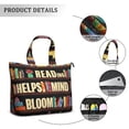 thumbnail image 3 of Travel Tote Bag with Born to Read Bookshelf Wall Artwork Spacious Weekender Bag with Adjustable Strap, Lightweight Airplane Friendly for Weekend Getaways Daily Use, 3 of 5