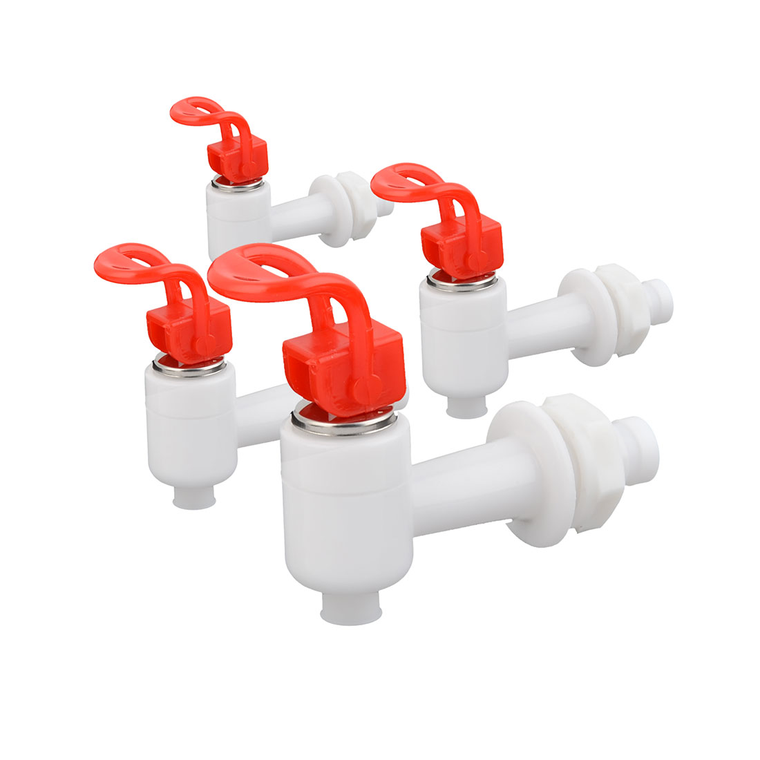 Household Home Office Plastic Push Type Water Dispenser Tap White Red 4