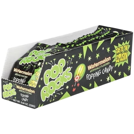 Pop Rocks Watermelon Popping Candy, 24 Count Case, Individually Wrapped Fizzy Crackling Candy Packs