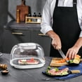 thumbnail image 1 of YAOMOBB Food Defrosting Tray Quick Thaw Steak Thawer Circulating Heat Dissipation System Reusable Portable Aluminum Alloy for Food Freshness Locking, 1 of 7