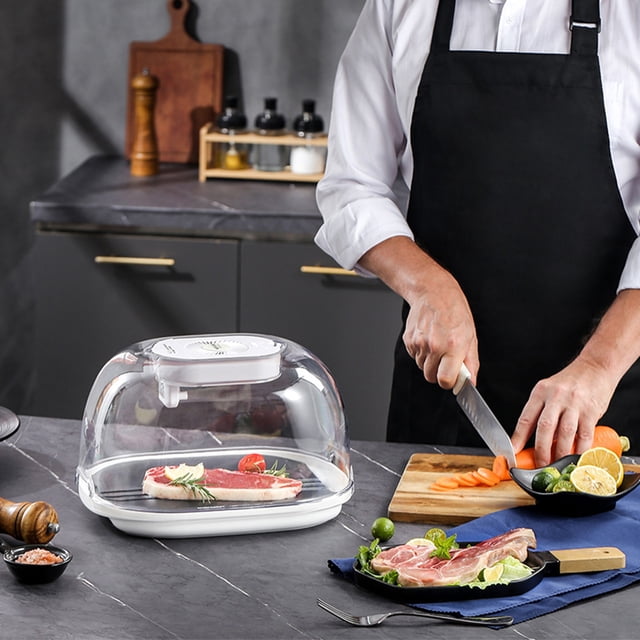 YAOMOBB Food Defrosting Tray Quick Thaw Steak Thawer Circulating Heat Dissipation System Reusable Portable Aluminum Alloy for Food Freshness Locking