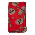 thumbnail image 1 of Foulard Thème Jour des Morts - Rouge, 1 of 2