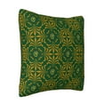 thumbnail image 2 of LNWH Decorative Pillow Covers, Green Yellow Leaves Square Sofa Decorative Knit Pillow Case, 24"x24", 2 of 8