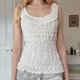 thumbnail image 2 of Gibobby Top de belleza para mujer, tirantes de chaleco sin mangas con orejas de frescas pequeñas(Blanco,M), 2 of 5