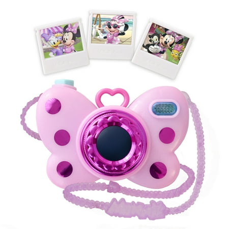 Disney Junior Minnie Mouse Picture Perfect Play Camera, Lights and Sounds, Pink, 4-pieces, Baby and Toddler Toys