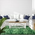 thumbnail image 3 of YJ.GWL 4x6ft Tie Dye Shag Area Rug For Living Room Bedroom,Shaggy Carpet For Home Decor,Emerald Green, 3 of 7