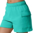 thumbnail image 5 of tarylea Shorts for Women Elastic Waisted Cargo Shorts Straight Wide Leg Casual Summer Shorts with Pockets, 5 of 8