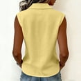 thumbnail image 5 of Lzobxe Womens Tank Tops Peter Pan Collar Sleeveless Button-down Linen Blend Casual Summer,Size S-3XL, 5 of 7