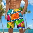 thumbnail image 2 of Iugvhana Big and Tall Swim Trunks for Men Hawaiian Tropical Bathing Summer Suit Swimsuits Beach Shorts with Pockets Multicolor#3 XL, 2 of 4