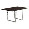 thumbnail image 2 of Newboti Furniture Dining Table, 60" Rectangular, Kitchen, Dining Room, Brown Laminate, Chrome Metal, Contemporary, Modern 65487, 2 of 10