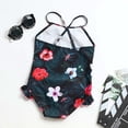 thumbnail image 4 of LSLJS Toddler Baby Girls Summer One-Piece Swimsuit Flower Print Ruffle Swimsuit, Baby Swimwear, 4 of 8