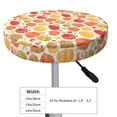 thumbnail image 4 of Daiia Cute Colorful Pumpkins Stool Covers Round,Round Bar Stool Covers Waterproof Bar Chair Covers Washable Stool Cushion Slipcover for 12-14 Inch Chair-14 inch, 4 of 7