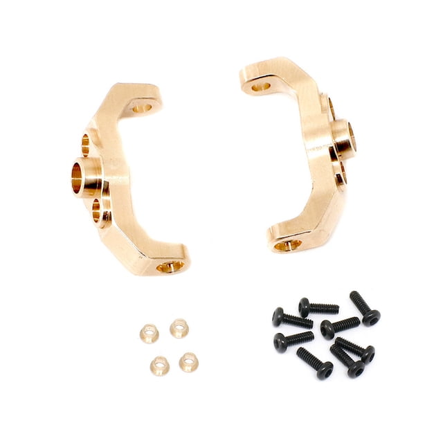 Gold Brass C Seat Replacement Parts (2pcs with Screw Set) - 13g Upgrade Accessories for Traxxas 1/18 TRX-4M Land Rover Defender & Ford Rampage RC Vehicles