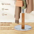 thumbnail image 4 of SDJPOI Solid Coat Rack Freestanding with 6 Hooks, Natural Birch Wood Coat stands with Sturdy Round Base, Heavy-duty Tree Coat Hanger Standing for Entryway Hallway Bedroom, 4 of 8