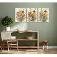 thumbnail image 4 of Watercolor Wildflower Wall Art Colorful wildflowers Paintings Pictures Watercolor Floral Botanical Canvas Prints Wall Decor Bright floral posters for Living Room Bedroom（Only canvas）, 4 of 6