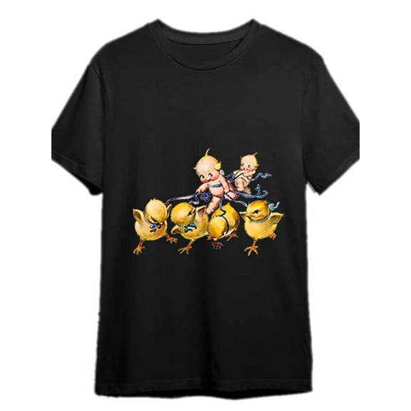 Kewpies and Chicks Dark T-Shirt funny Men'S Short Sleeve Graphic T-shirt Collection black CFF