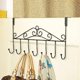 thumbnail image 5 of Perchero de puerta de acero inoxidable con 7 ganchos Riel para colgar en la puerta Ganchos para abrigos Ganchos para puertas Bolsas para ropa Gancho para puerta Riel Cocina Sala de estar Pasillo Baño, 5 of 5